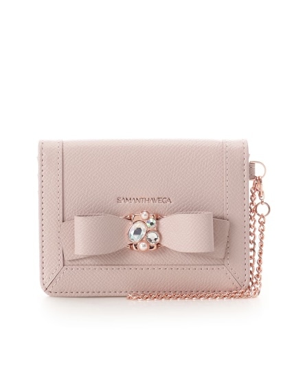  ジュエルリボンパスケース【ピンク】 ピンク