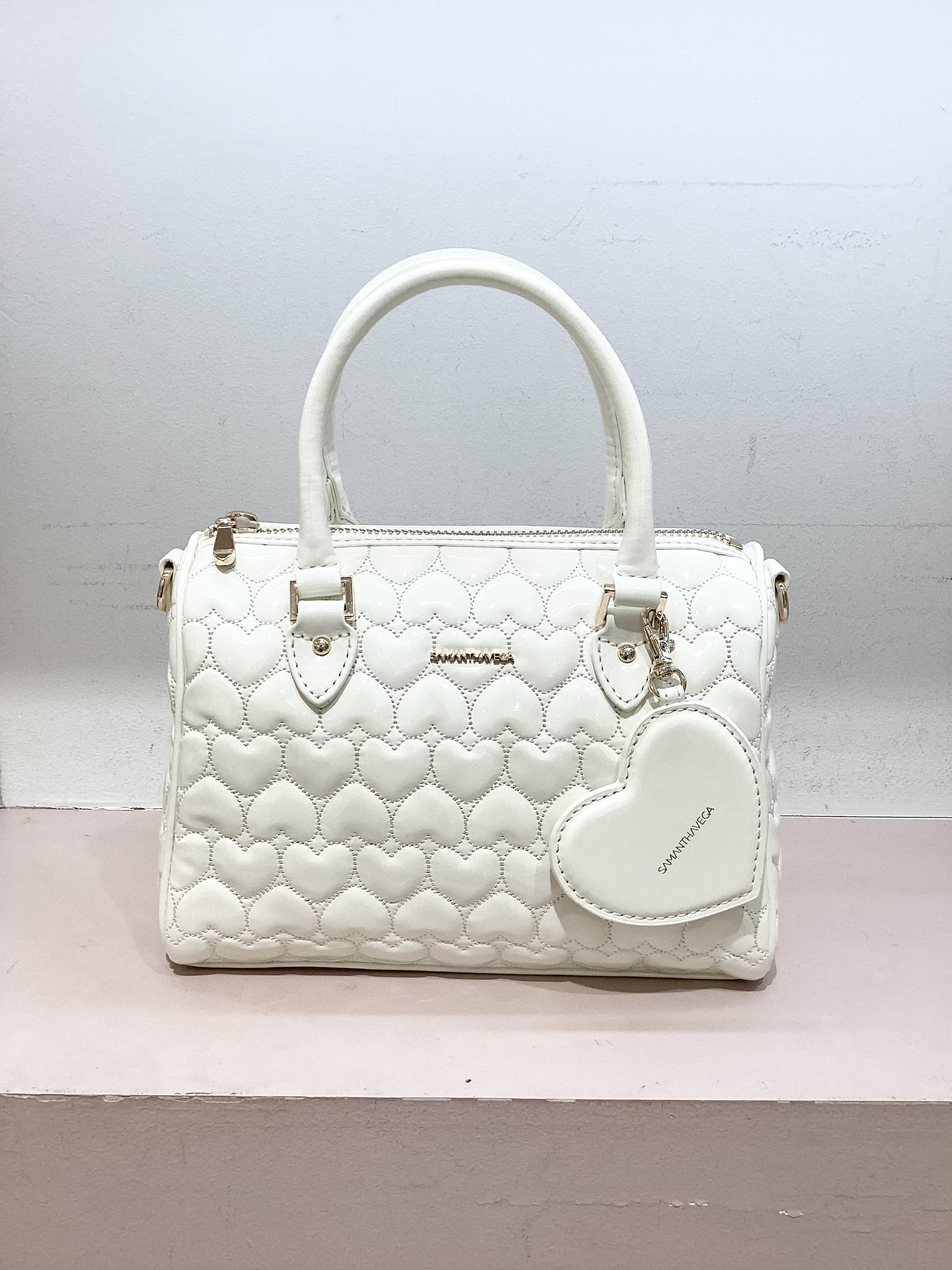 ■一部店舗限定■エターナルハートキルトボストン【ホワイト】 ホワイト