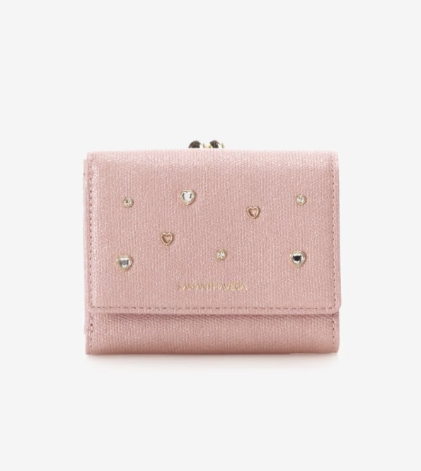 ■オンラインショップ＆一部店舗限定■ハートジュエリーフラッター折財布【ピンク】 ピンク