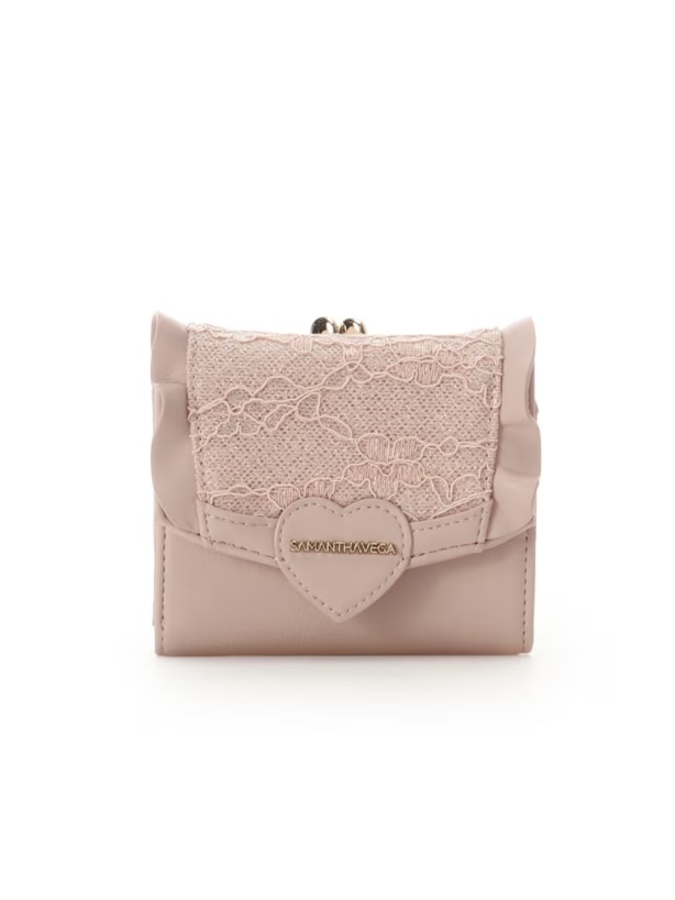 レースハートベルト折財布【ピンク】 ピンク