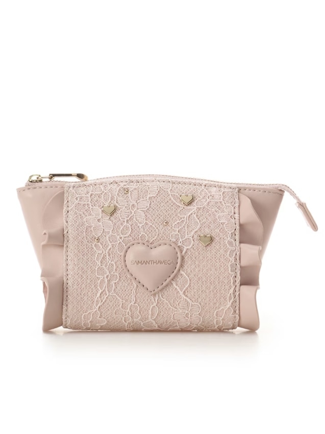 レースハートベルトポーチ【ピンク】 ピンク