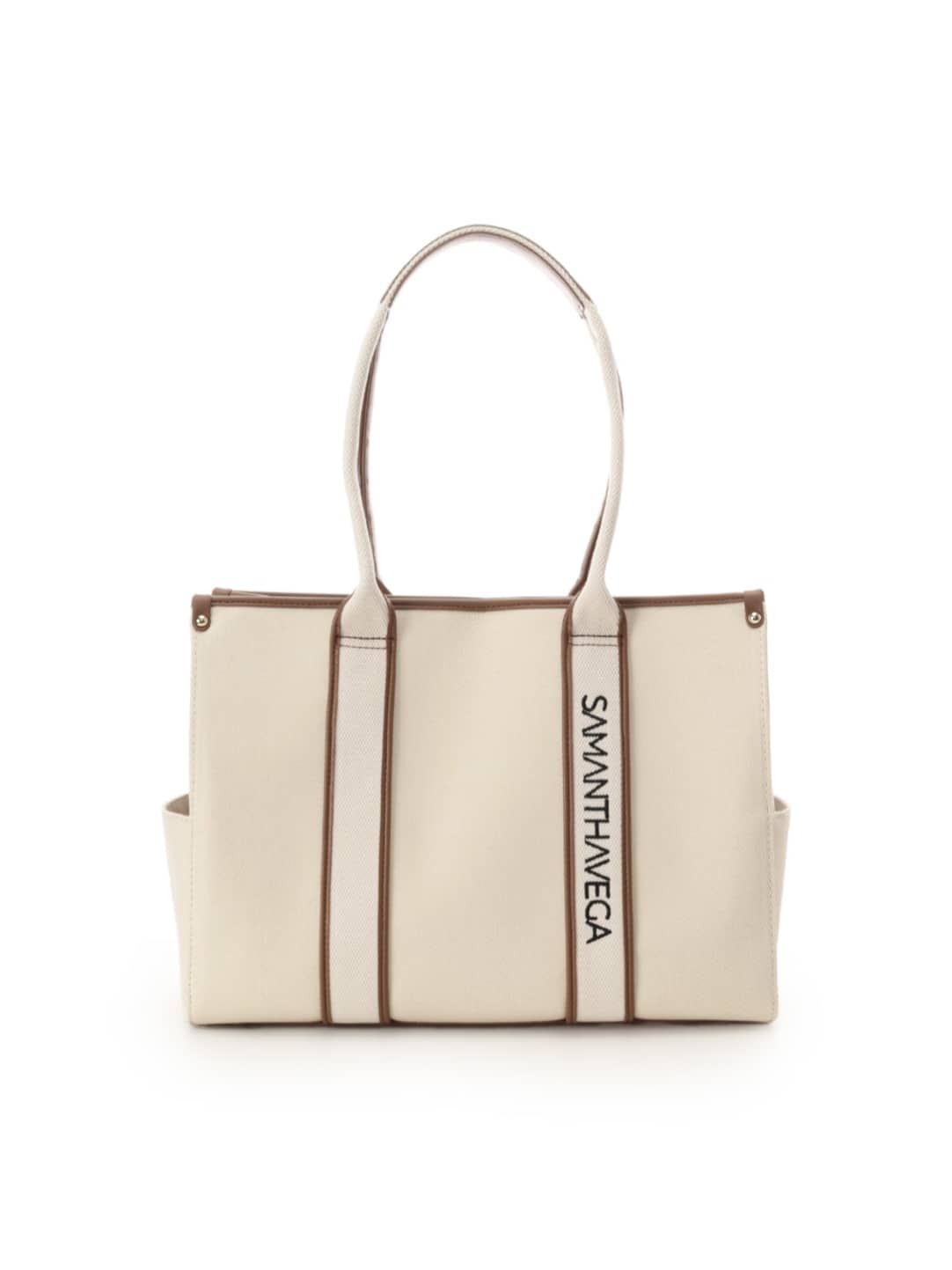 ロゴテープキャンバストートバッグ（大）【ベージュ】 ベージュ