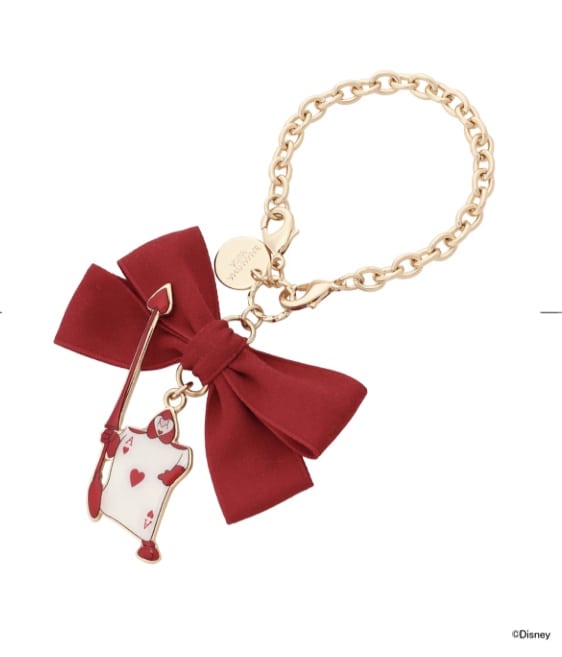 ディズニーヴィランズコレクション 「ハートの女王」 バッグチャーム ゴールド