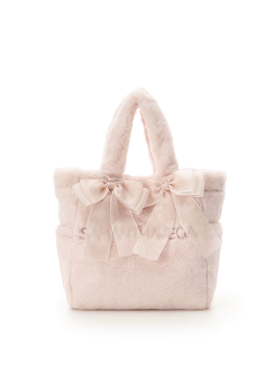 シフォンリボンファーハンドバッグ【ピンク】(ピンク)｜ サマンサベガ