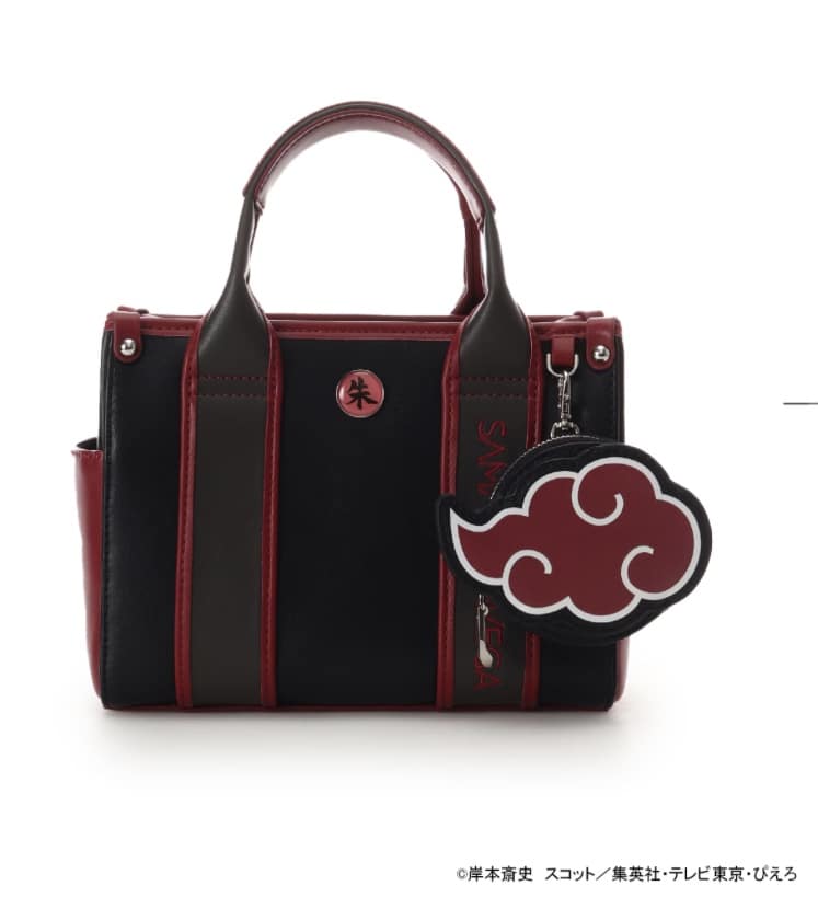 『NARUTO-ナルト- 疾風伝』コラボコレクション「うちはイタチ」 ハンドバッグ【2025年12月中旬以降順次発送予約商品】 ブラック