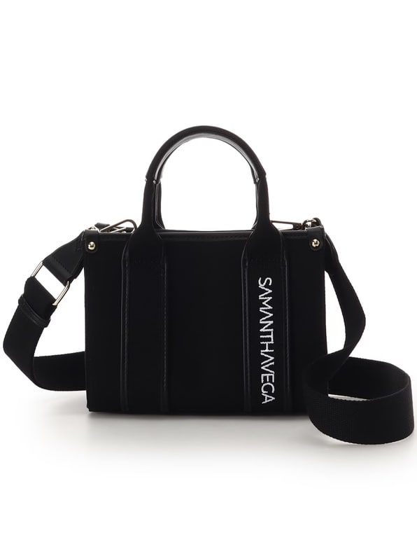 新色ロゴテープキャンバスショルダーバッグ（ミニ）【ブラック】 ブラック