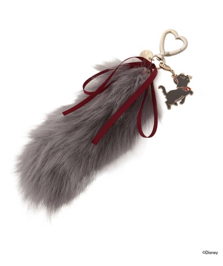 『おしゃれキャット』コレクション　尻尾ファーチャーム【ベルリオーズ】 グレー