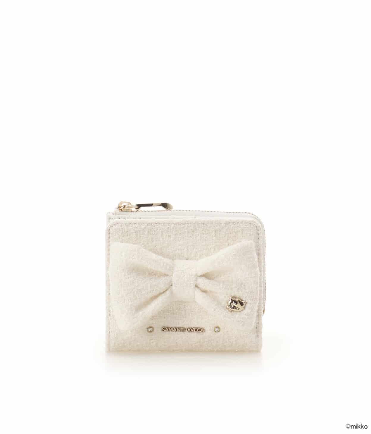Lil ala mode×SAMANTHAVEGAコレクション 二つ折財布【ムース】 ホワイト