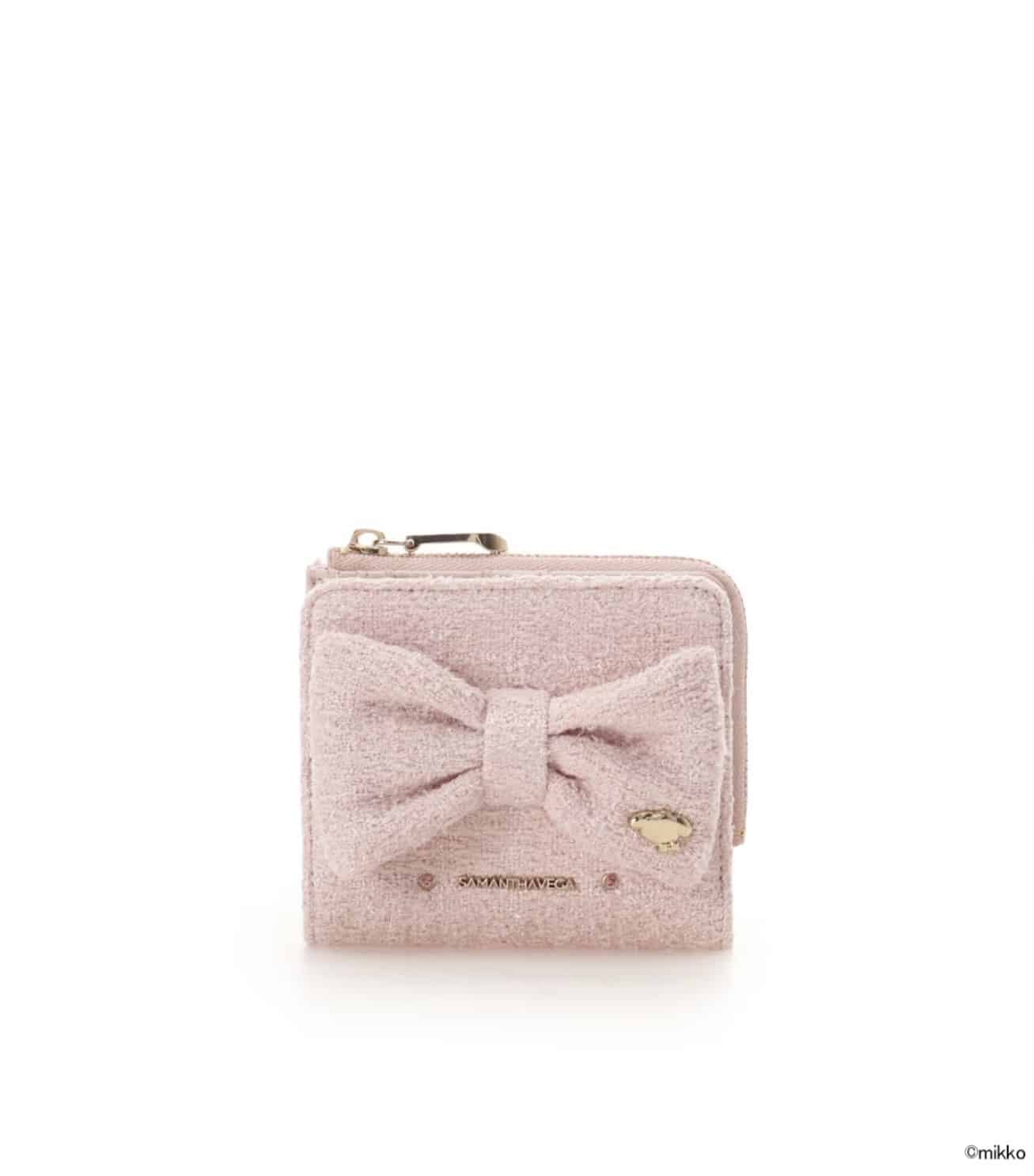 Lil ala mode×SAMANTHAVEGAコレクション 二つ折財布【キャミー】 ピンク