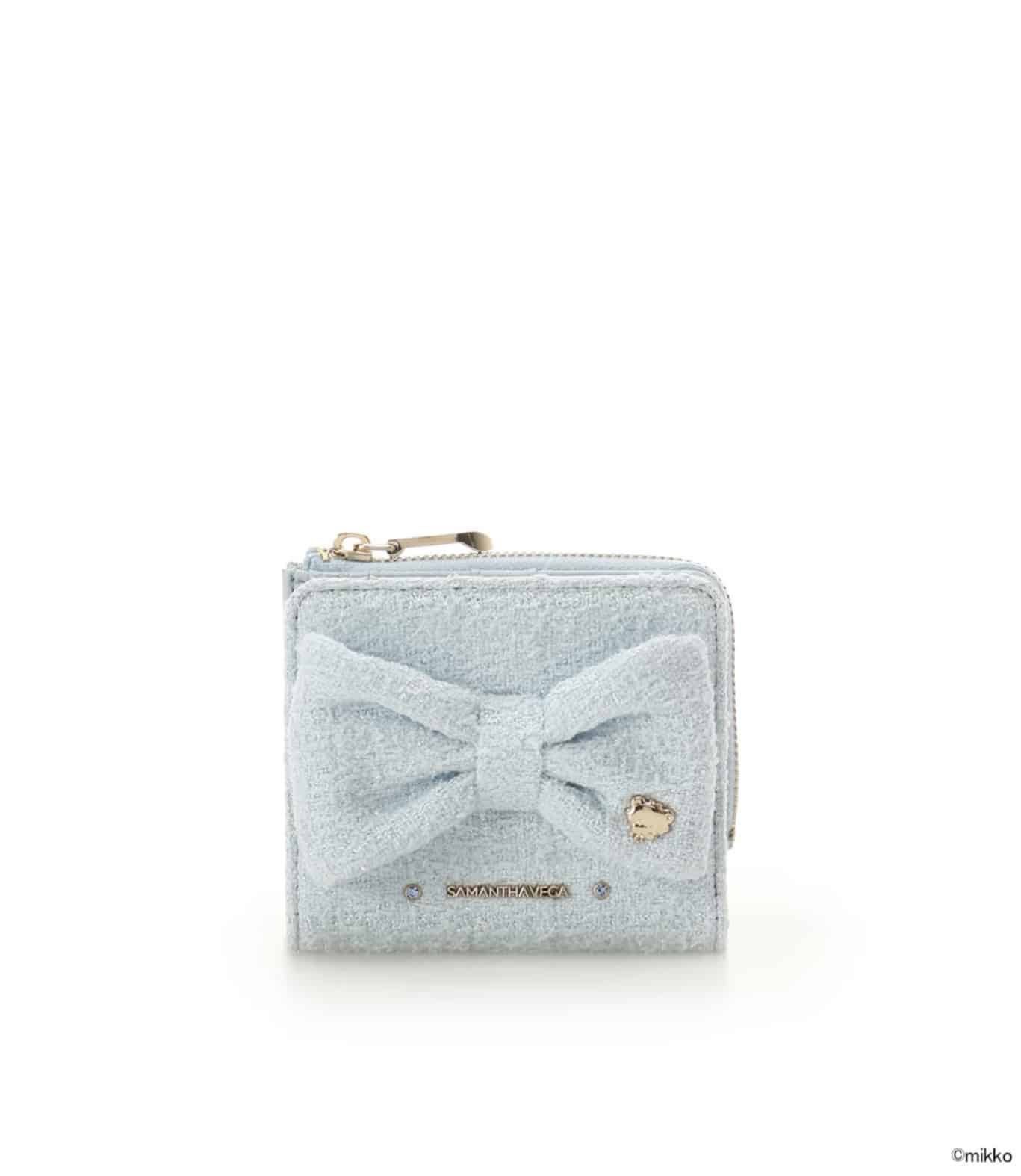 Lil ala mode×SAMANTHAVEGAコレクション 二つ折財布【ラテ】 ライトブルー