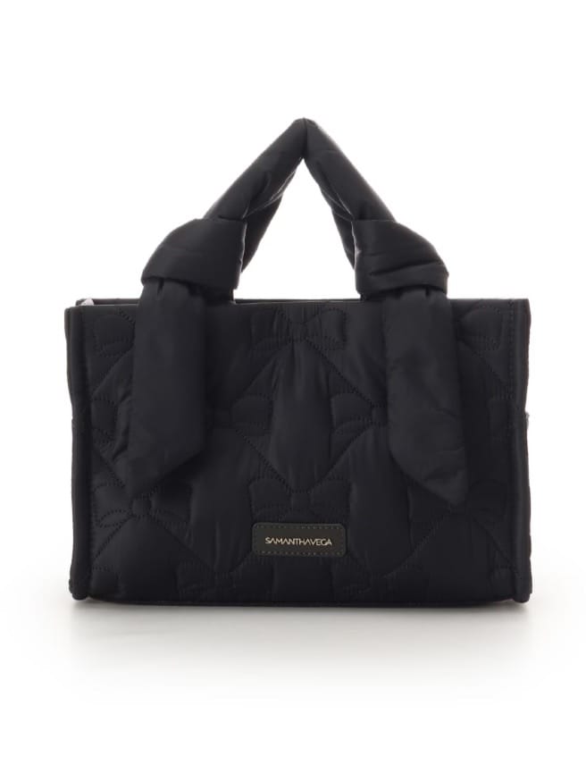 リボンキルティングハンドバッグ【ダークグレー】 ダークグレー