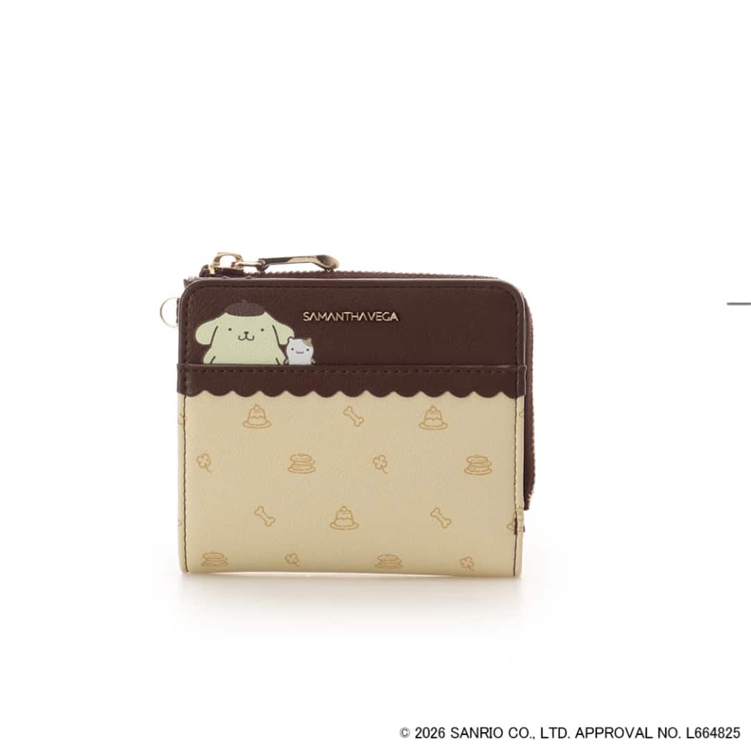 「ポムポムプリン」コレクション　折財布 イエロー