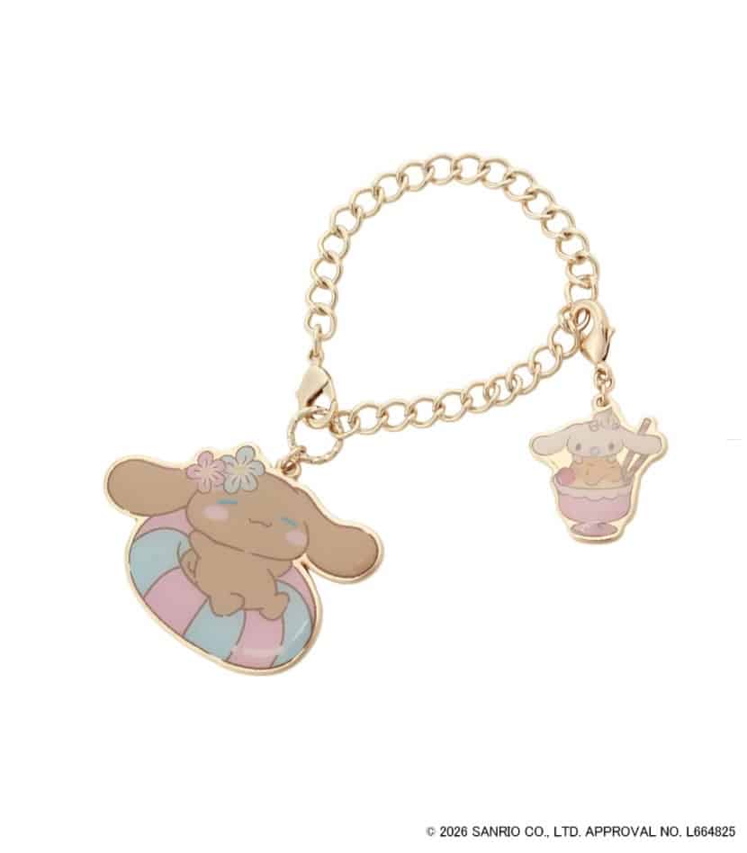 サンリオキャラクターズコレクション「シナモロール」　２wayバッグチャーム ゴールド