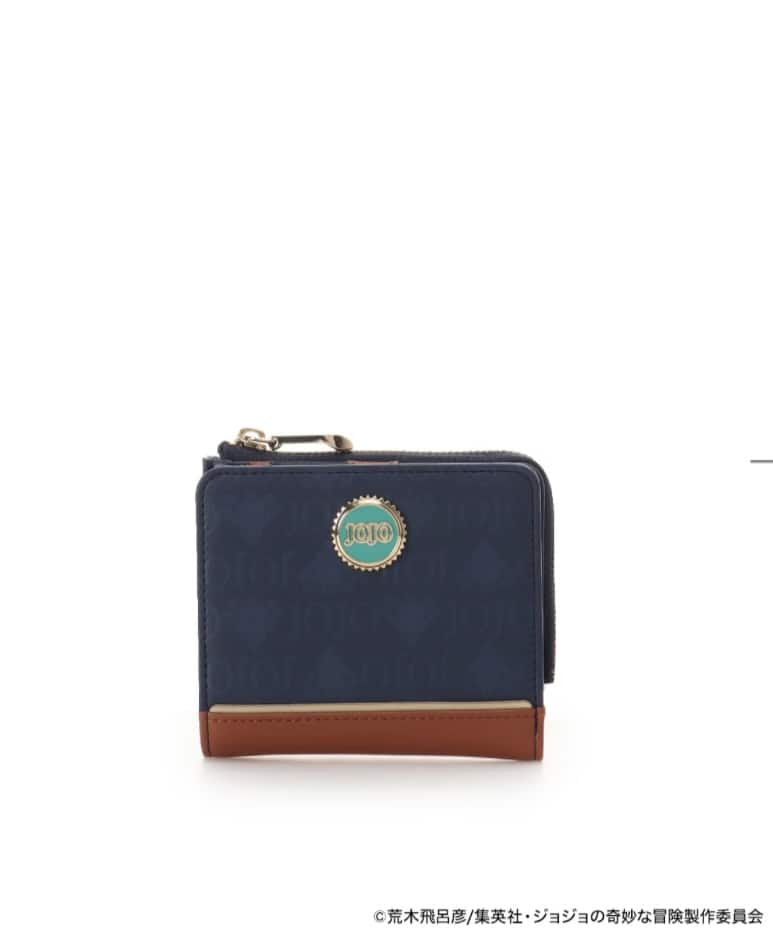 アニメ『ジョジョの奇妙な冒険 戦闘潮流』「ジョセフ・ジョースター」コラボコレクション　折財布　【ネイビー】