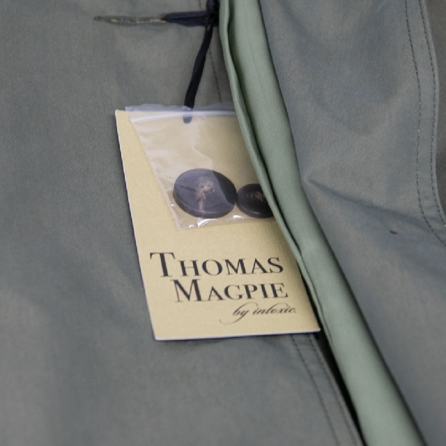 Thomas magpie / トーマスマグパイ | 2020AW | twin knit ポリエステル ナイロン クルー Vネック ドッキング ニット | 38 | ブラック | レディース