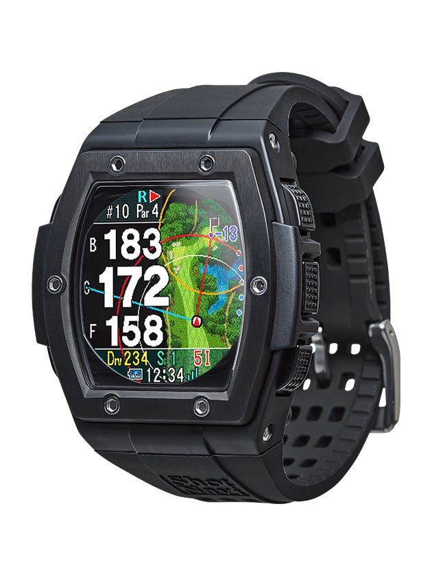 【ショットナビ国内正規品】Shot Navi Crest All Black　ゴルフ　時計 BLACK 51.5 x 46 x 15mm（ベルト部除く）