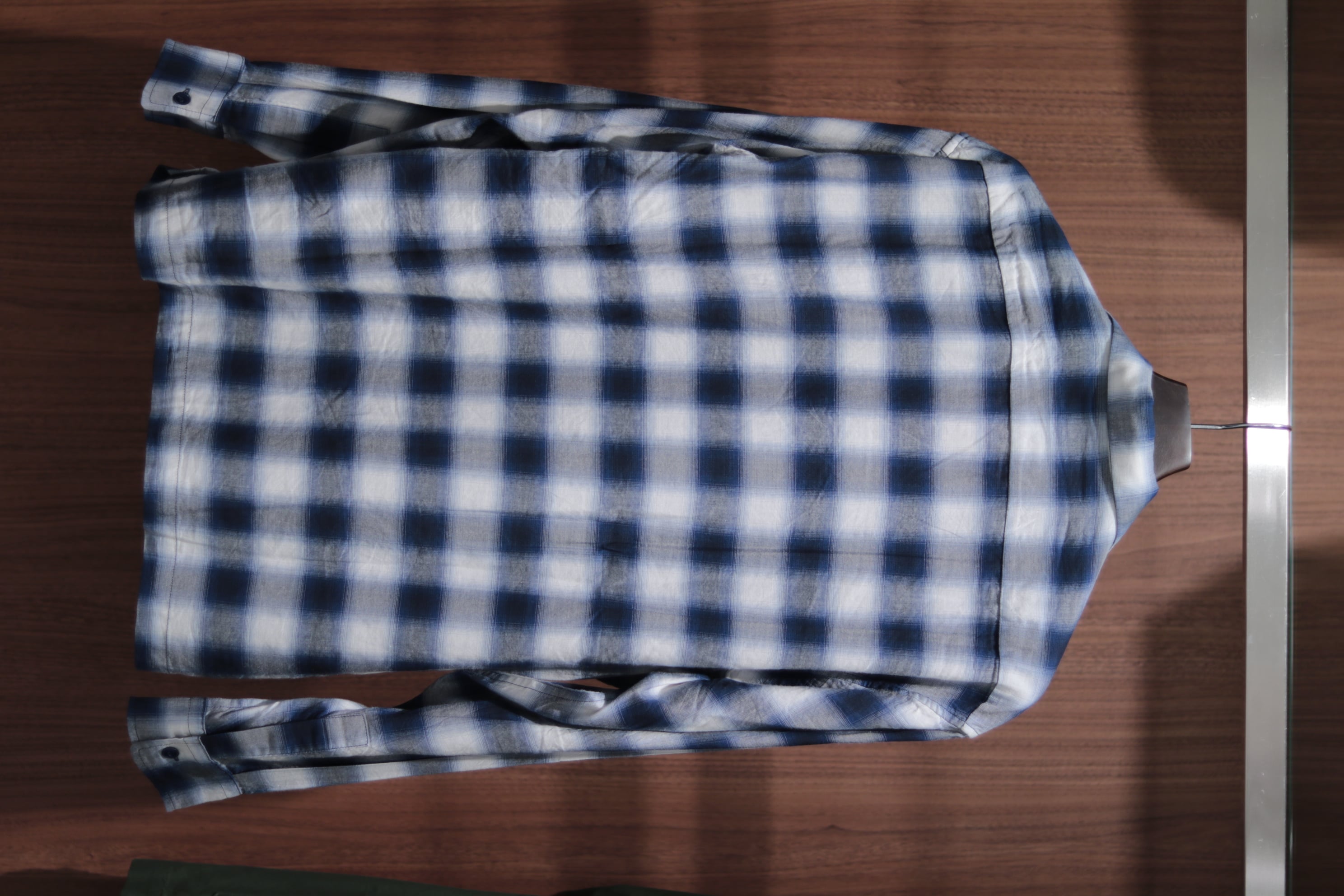 Schott OMBRE PLAID L/S SHIRT/オンブレ LS チェックシャツ(M BLUE 