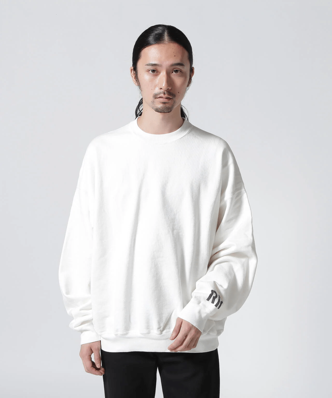 REMI RELIEF/レミレリーフ/別注LW加工裏毛BIGサイズクルースウェット OFF WHITE M