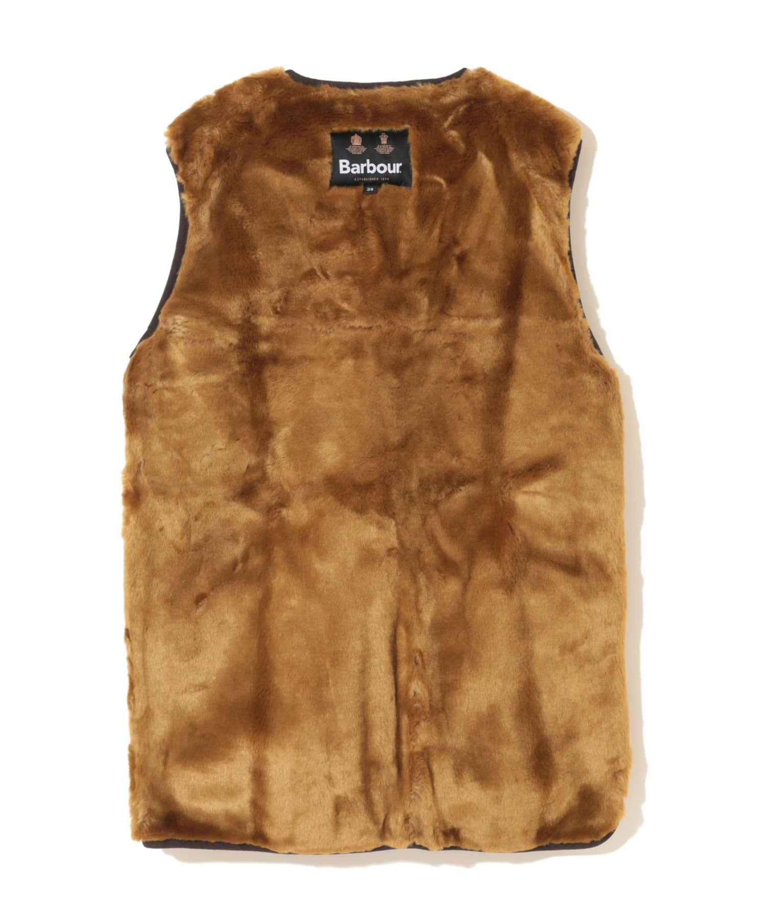 BARBOUR/バブアー/フロントジップファーライナーベスト（スリムフィット） LIGHT BROWN 38