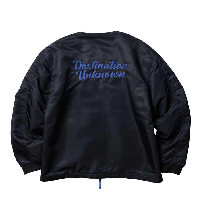 LIBERAIDERS/リベレイダーズ/COLLARLESS FLIGHT JACKET BLACK L