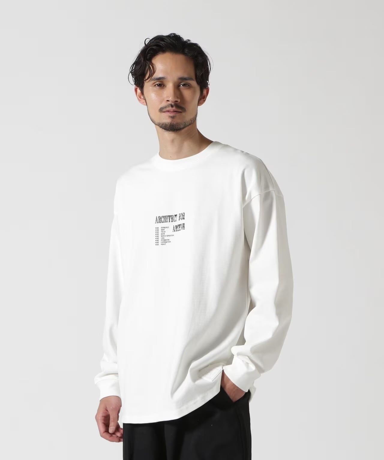 A4A/エーフォーエー/RIPPLES LST/ロンT White F