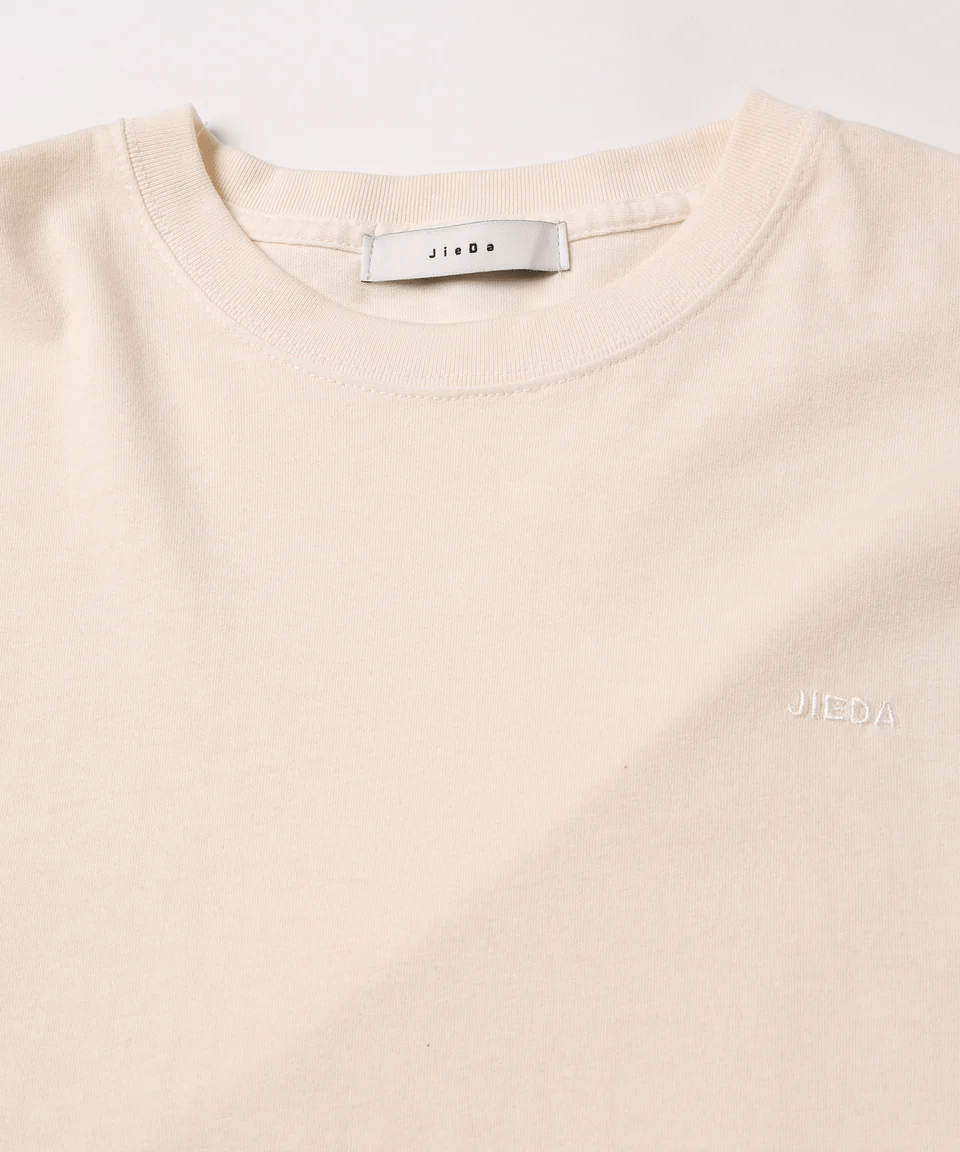 JieDa/ジエダ/OVERDYE EMBROIDERYS/S TEE IVORY 2