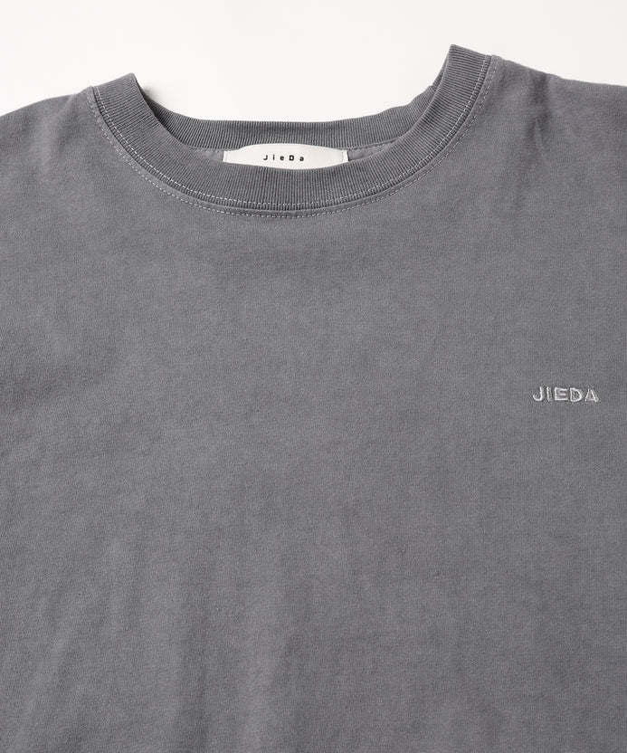 JieDa/ジエダ/OVERDYE EMBROIDERYS/S TEE BLACK 2