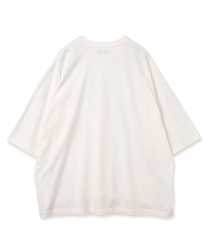 JieDa/ジエダ/CAR FONT TEE WHITE-BROWN F