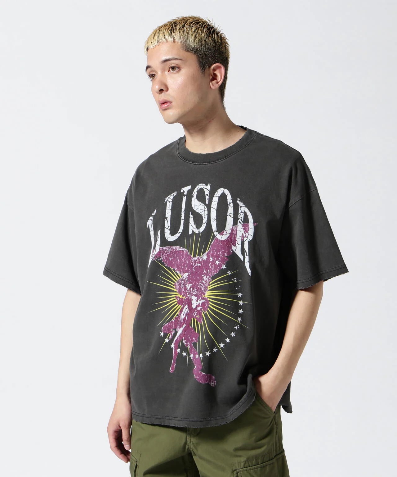 tシャツ LUSOR（ルーソル）LUSOR PIGMENT SST メンズ レディース LUSOR（ルーソル）STAR PIGMENT SST Tシャツ⁄カットソー