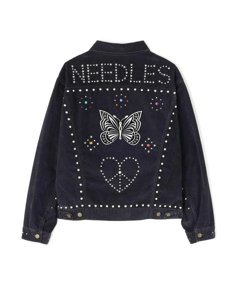 Needles/ニードルズ/STUDDED JEAN JACKET - 14W CORDUROY BLACK M