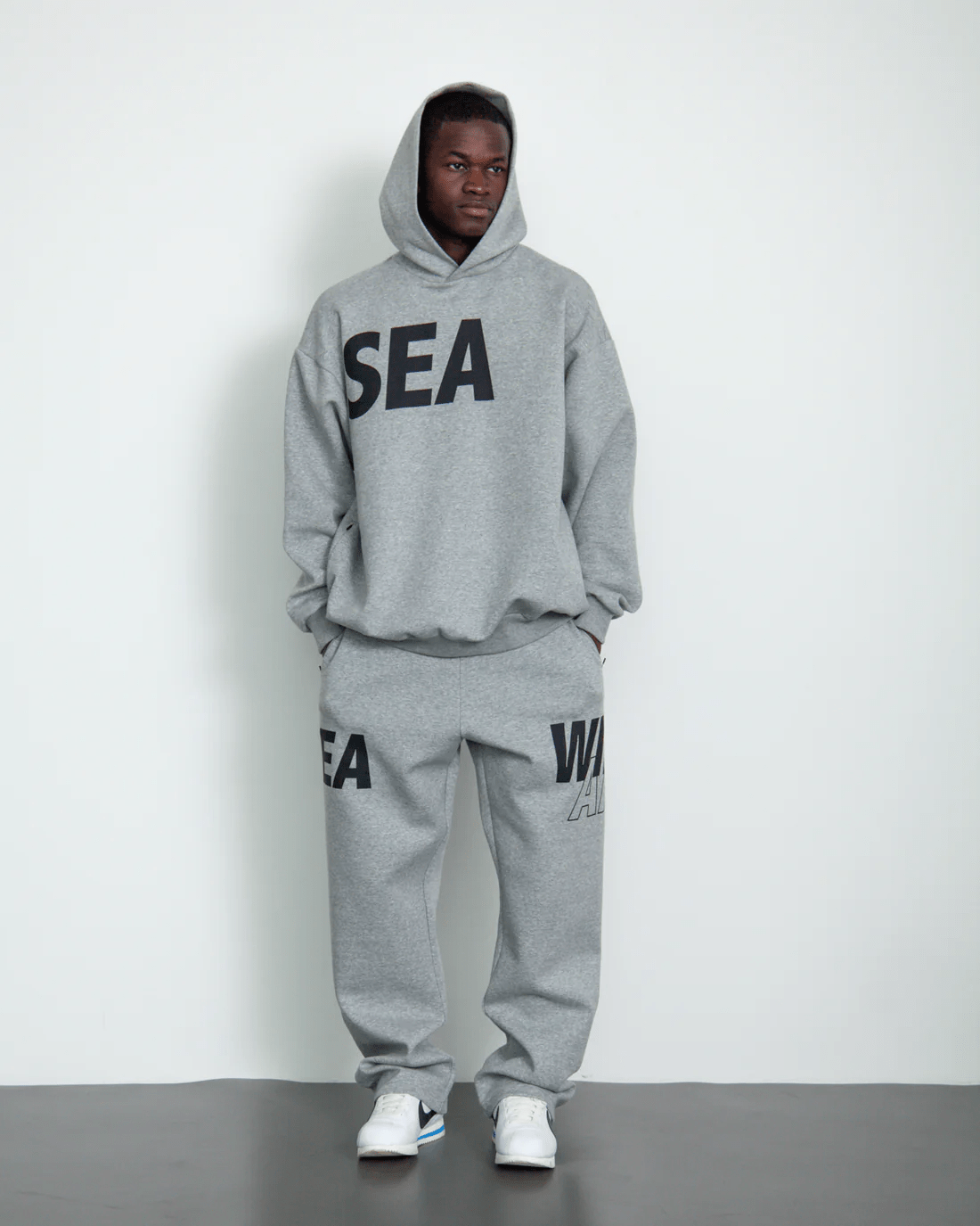 WINDANDSEA/ウィンダンシー/Loose fit Hooded Sweatshirt GRAY M