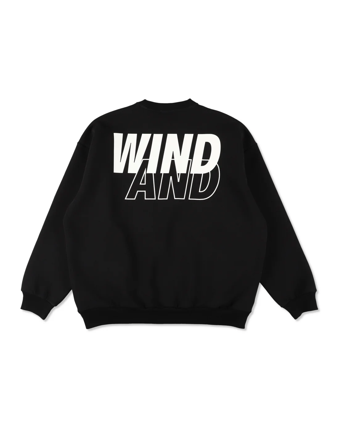 WINDANDSEA/ウィンダンシー/Loose fit Crewneck Sweatshirt BLACK M