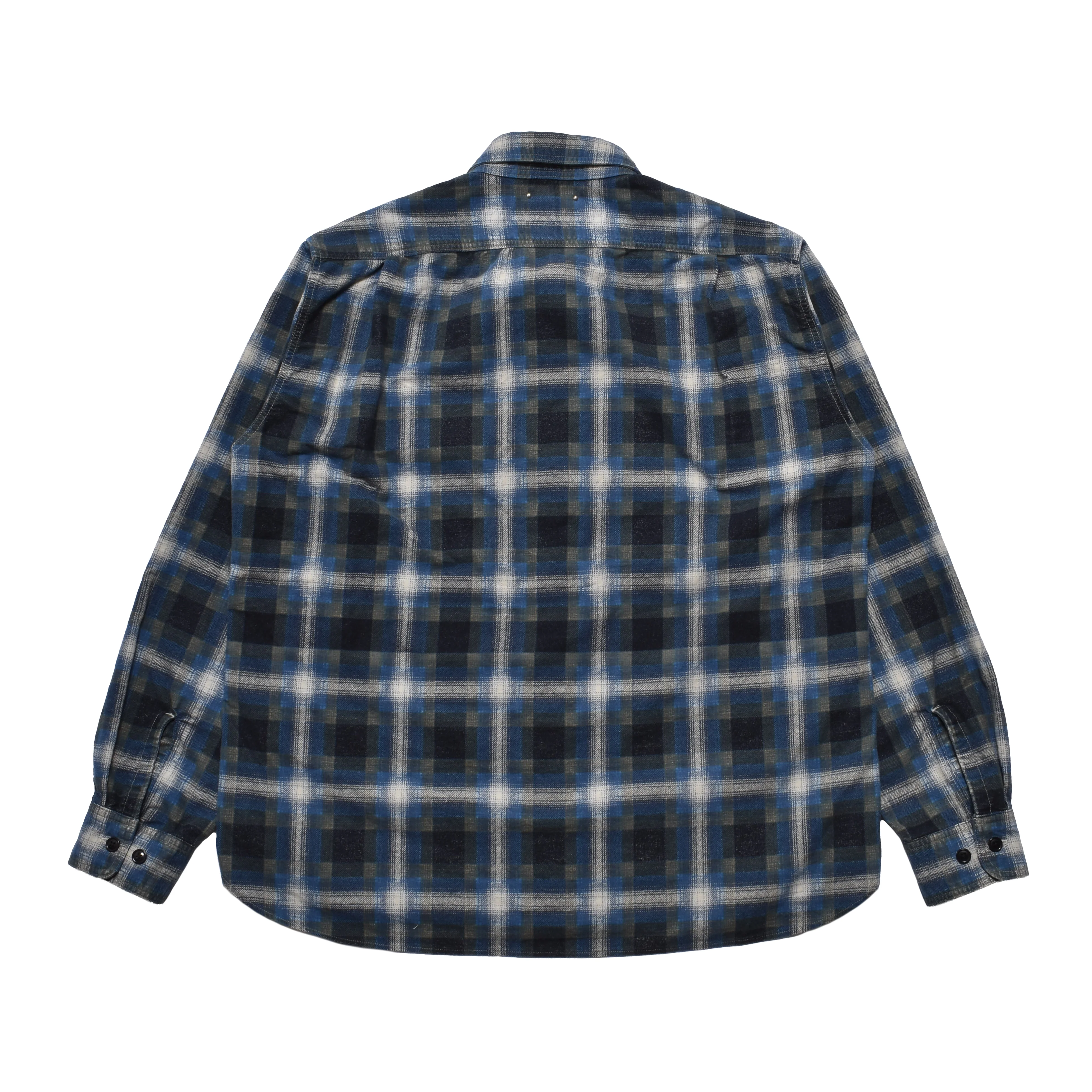 MINEDENIM/マインデニム/Plaid Print Flannel Work SH BLUE 1