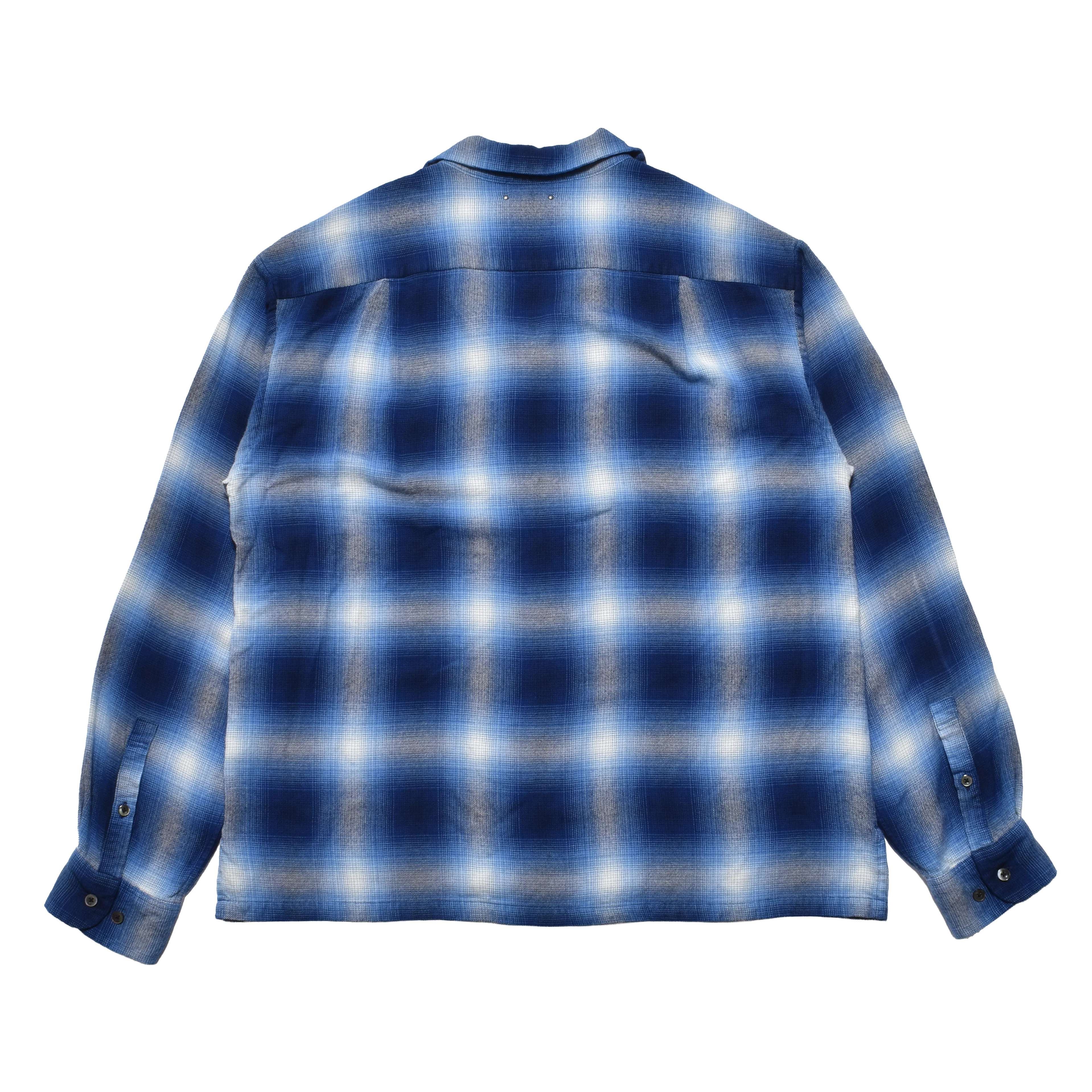 MINEDENIM/マインデニム/R.Flannel Ombre Open Collar SH(1 BPT)｜ B
