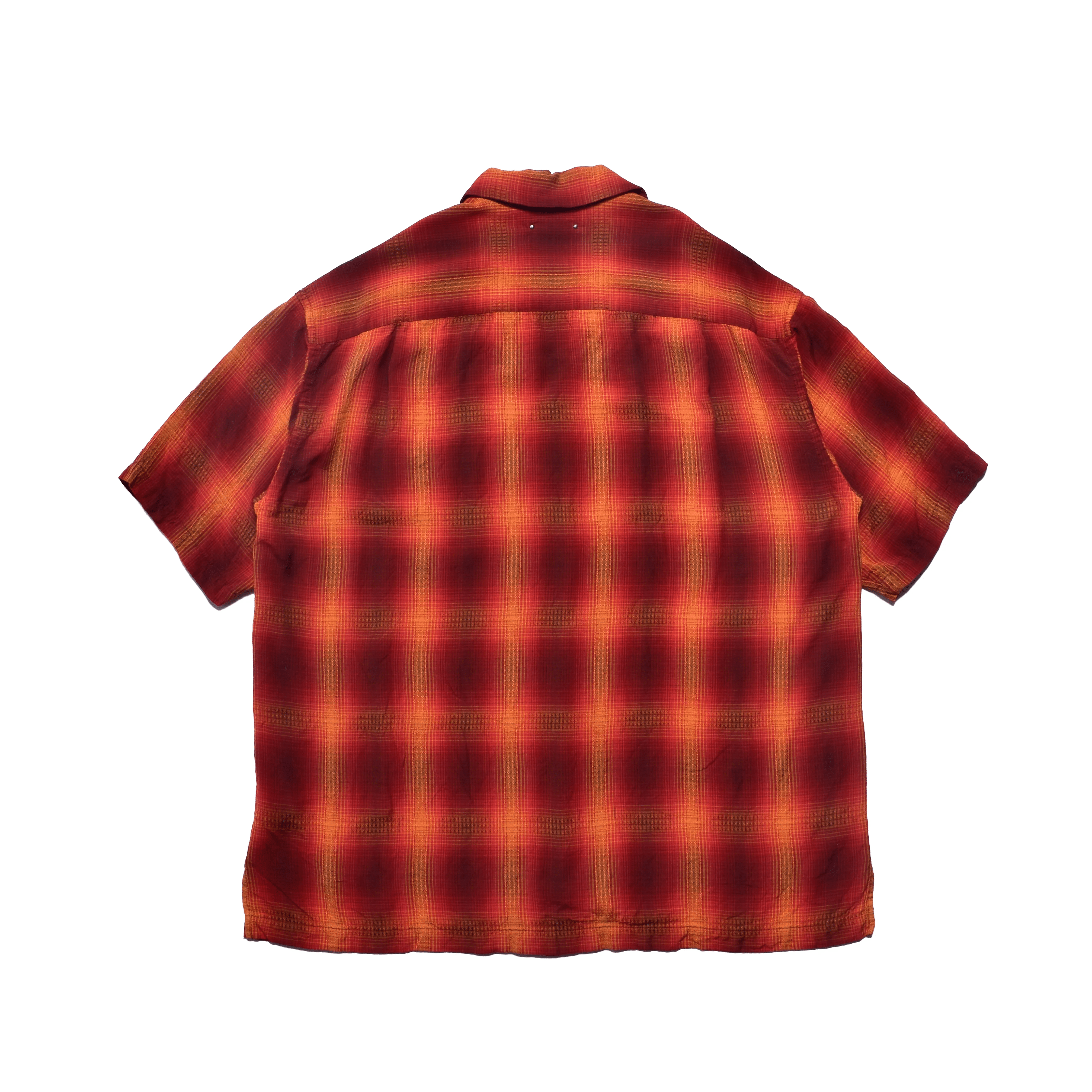 MINEDENIM/マインデニム/Rayon Dobby Plaid S.S Open Collar SH RPT 1