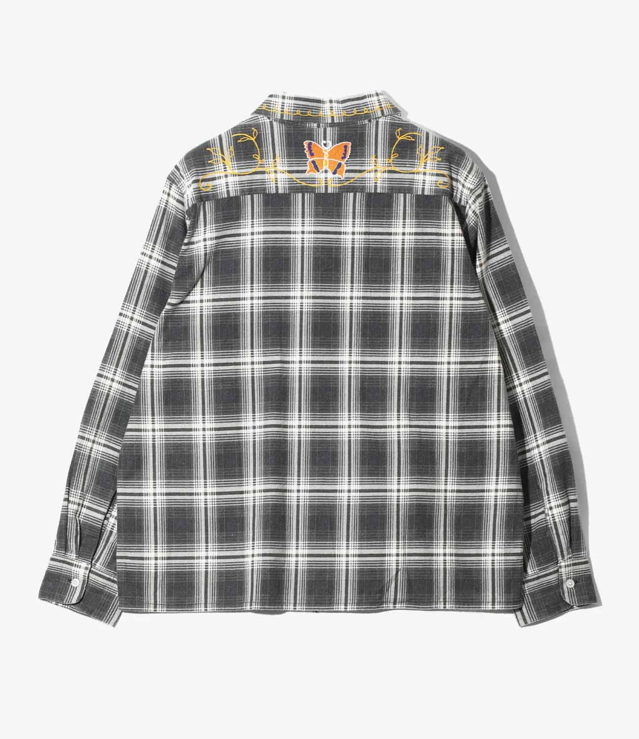 NEEDLES/ニードルズ/ONE-UP SHIRT - PRINTED FLANNEL / PLAID Black S