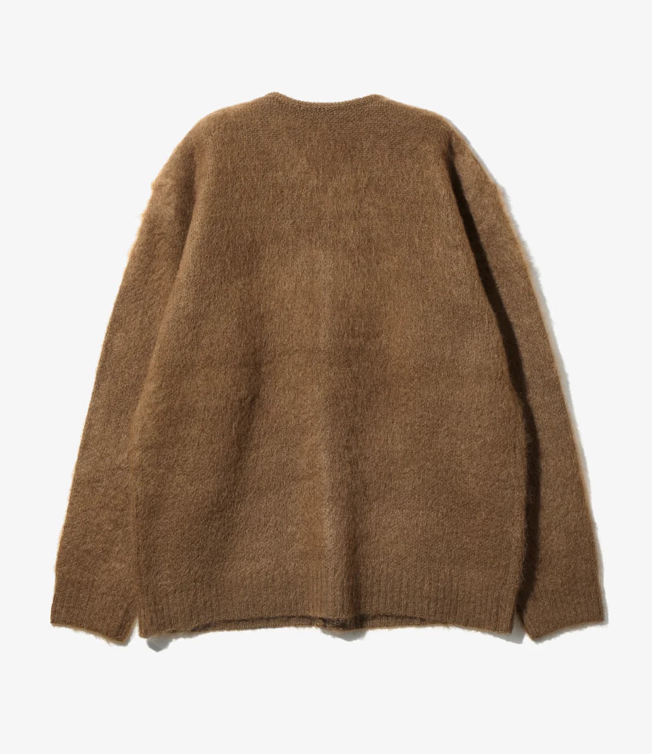 NEEDLES/ニードルズ/MOHAIR CREW NECK CARDIGAN - SOLID BROWN XS