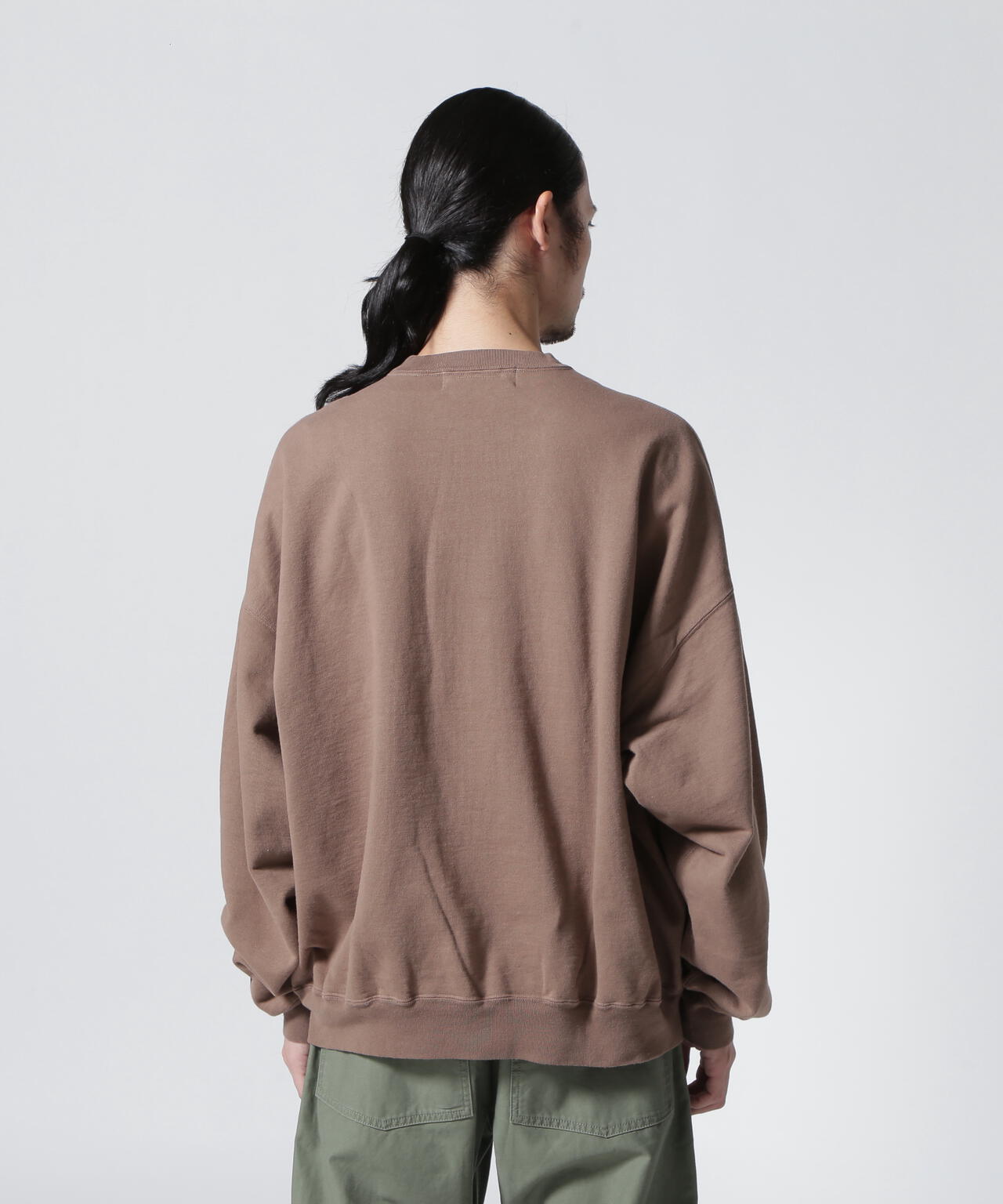 REMI RELIEF/レミレリーフ/別注LW加工裏毛BIGサイズクルースウェット BEIGE L