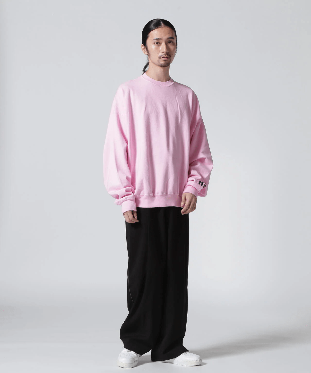 REMI RELIEF/レミレリーフ/別注LW加工裏毛BIGサイズクルースウェット PINK L