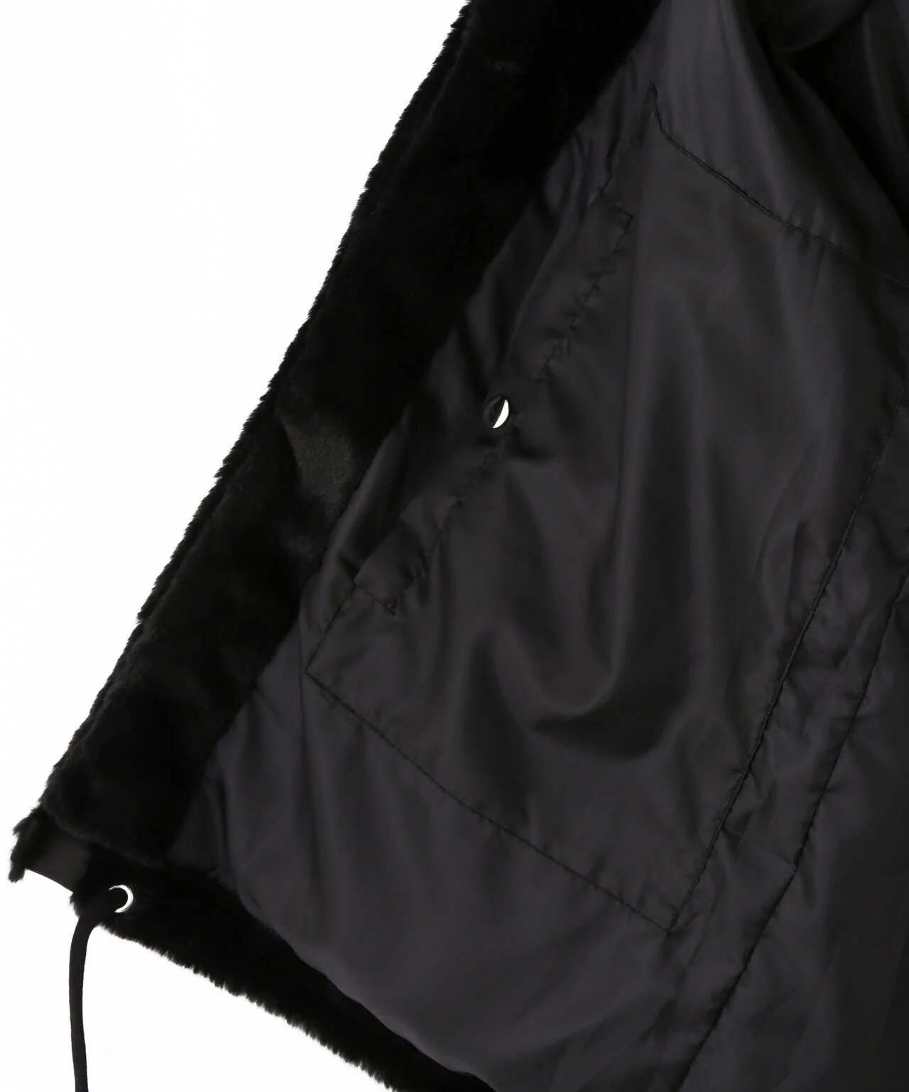 LUSOR/ルーソル/ECO FUR COACH JKT BLACK M