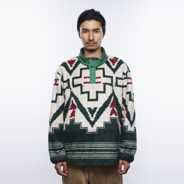 LIBERAIDERS/リベレイダーズ/TRADITIONAL PILE FLEECE ANORAK GREEN M