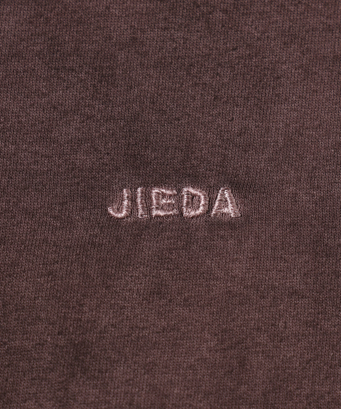 JieDa/ジエダ/OVERDYE EMBROIDERYS/S TEE BROWN 2