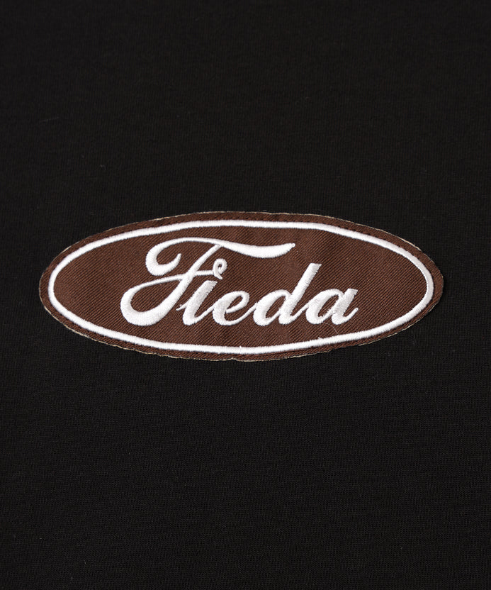 JieDa/ジエダ/CAR FONT TEE BLACK-BROWN F