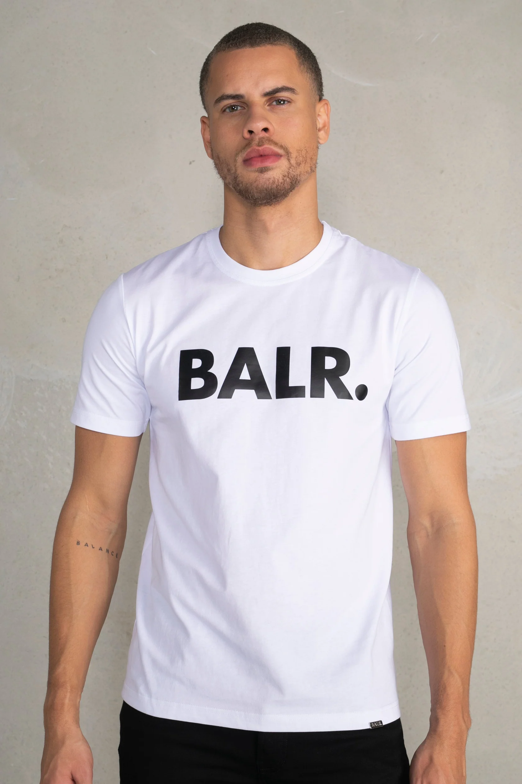 BALR./ボーラー/BRAND STRAIGHT T SHIRT BRIGHT WHITE S