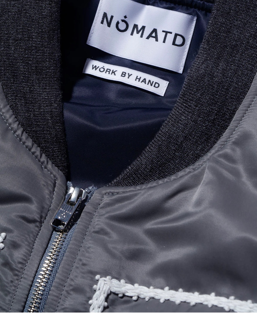 NOMA t.d./ノーマティーディー/BANDANA HAND EMBROIDERY FLIGHT JACKET GRAY 3