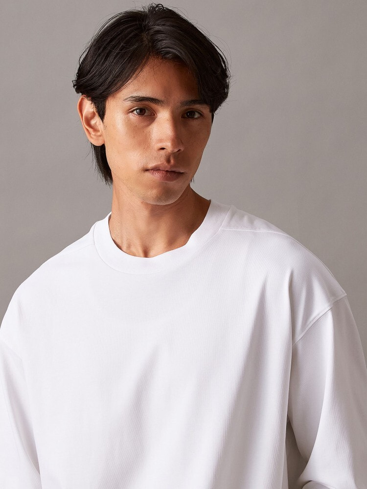 CalvinKlein/カルバンクライン/ロングスリーブTシャツ - エンボスバックロゴロングスリーブプルオーバー