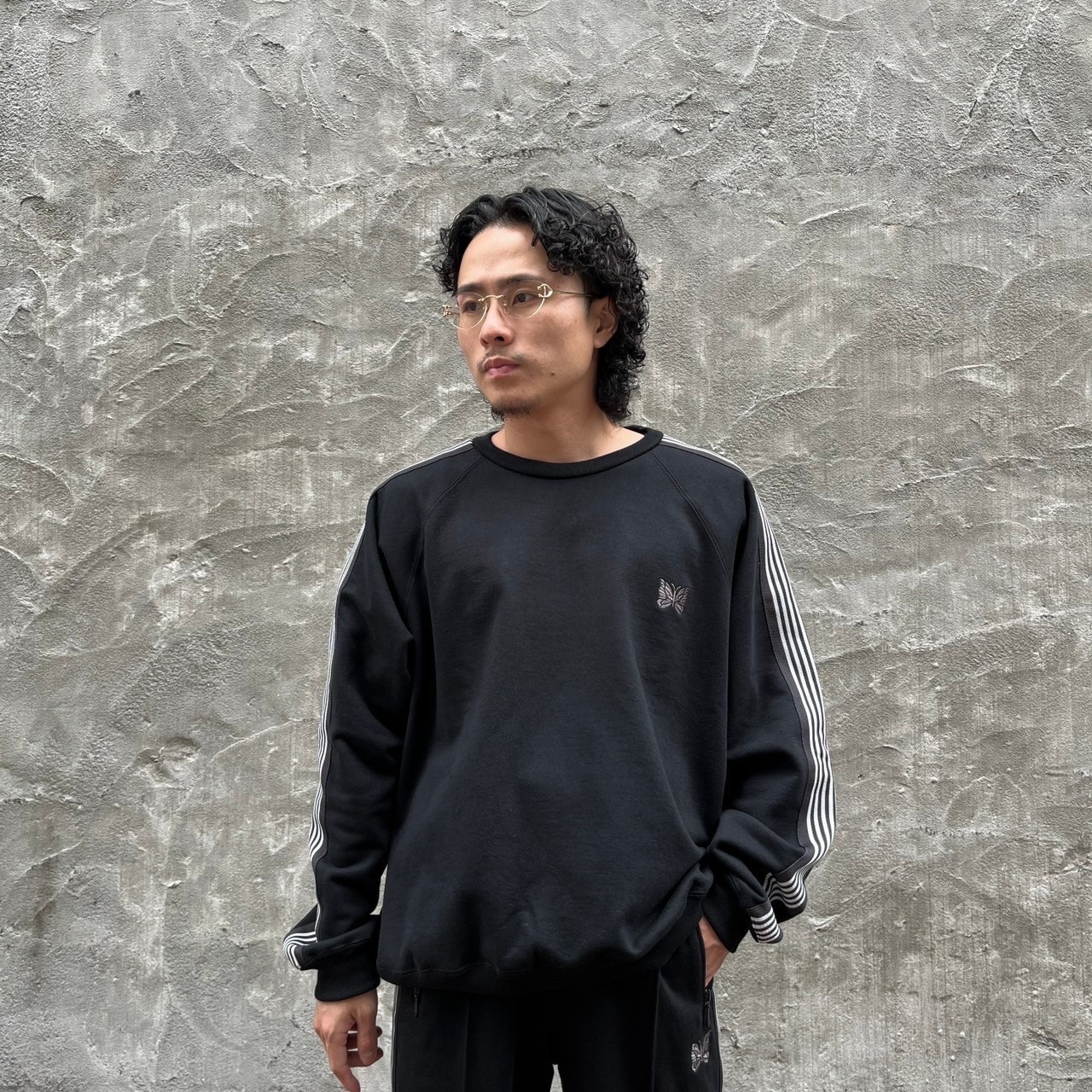 Needles/ニードルズ/B'2nd別注 Track Crew - Cotton Jersey(M BLACK)｜ B'2nd｜名古屋PARCO |  ONLINE PARCO（オンラインパルコ）