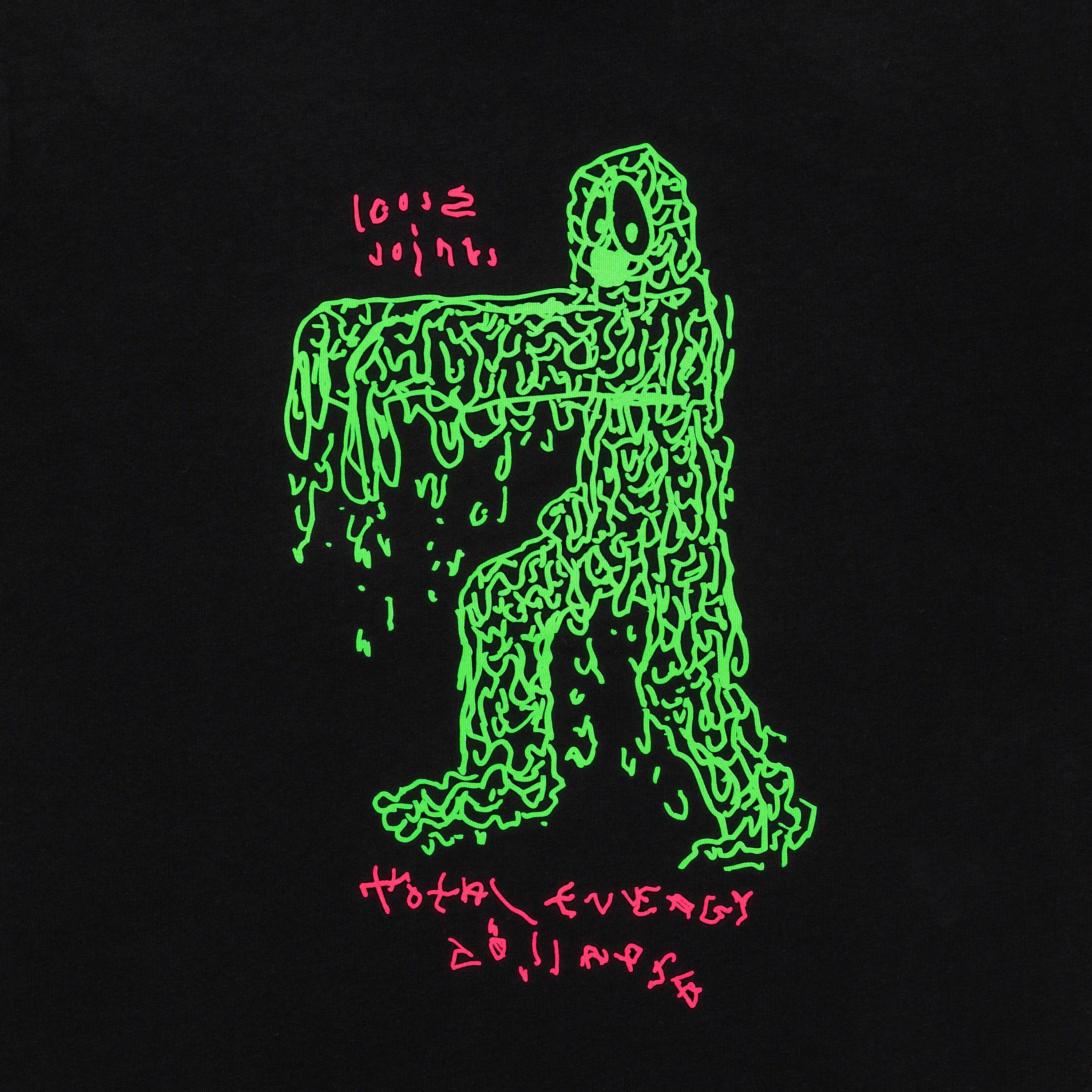 loosejoints/ルーズジョインツ/STEWART ARMSTRONG - 'TOTAL ENERGY COLLAPSE' S/S TEE BLACK S