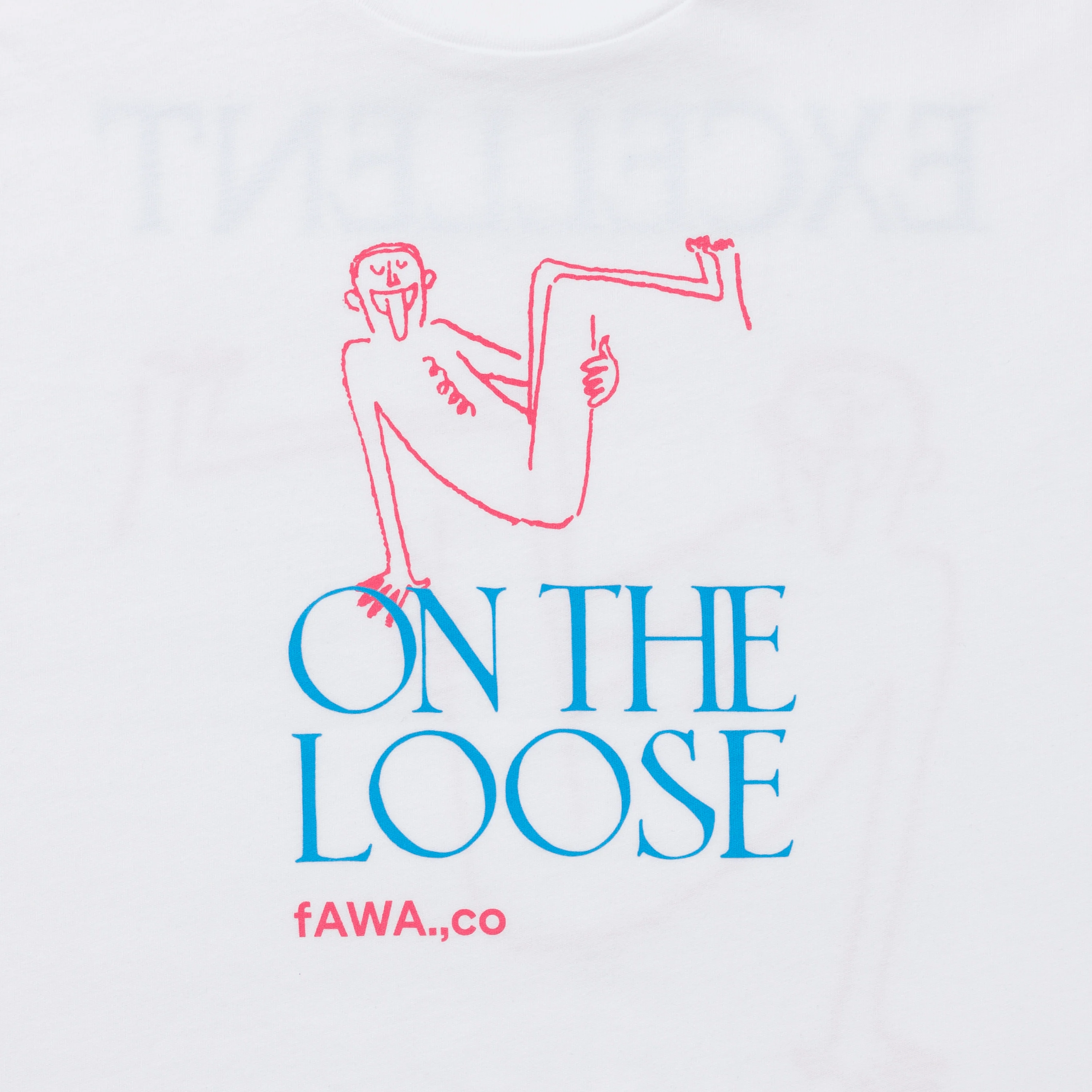 loosejoints/ルーズジョインツ/CLAY ARLINGTON - 'ON THE LOOSE' S/S TEE WHITE S