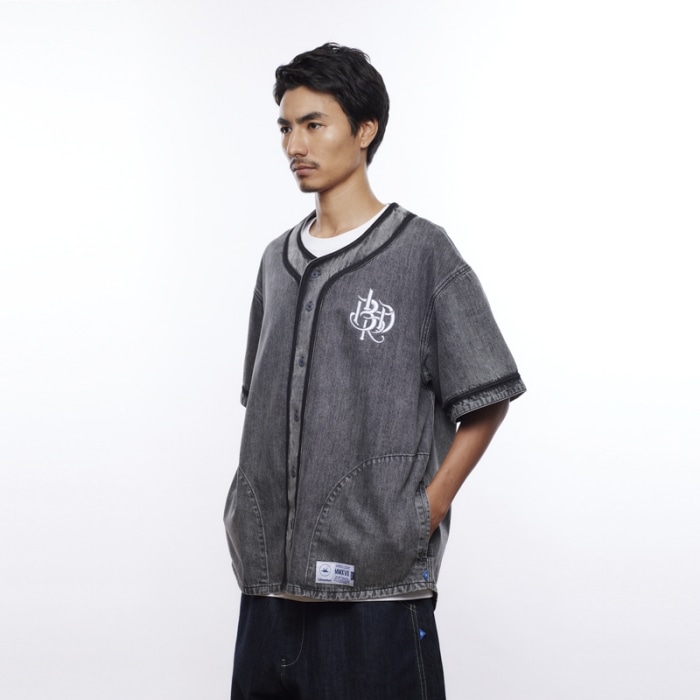Liberaiders/リベレイダース/DENIM BASEBALL SHIRT BLACK M